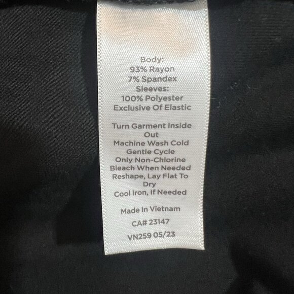 Talbots Women’s Black Blouse Plus Petite 2X Majesty Long Sleeve Smocked Stretch - Picture 8 of 13